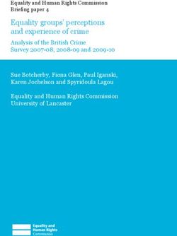 Equality groups' perceptions and experience of crime