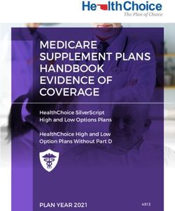 MEDICARE SUPPLEMENT PLANS HANDBOOK EVIDENCE OF COVERAGE - PLAN YEAR 2021 - HEALTHCHOICE SILVERSCRIPT HIGH AND LOW OPTIONS PLANS