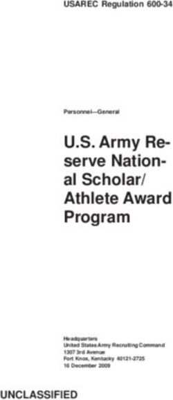 U.S. Army Re- serve Nation- al Scholar/ Athlete Award Program - UNCLASSIFIED