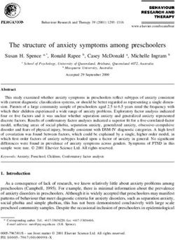 The structure of anxiety symptoms among preschoolers