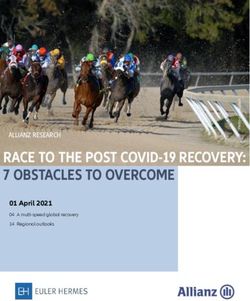 RACE TO THE POST COVID-19 RECOVERY: 7 OBSTACLES TO OVERCOME - ALLIANZ RESEARCH 01 April 2021 - Euler Hermes
