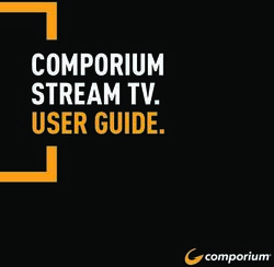 COMPORIUM STREAM TV. USER GUIDE.