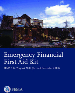 Emergency Financial First Aid Kit - FEMA 532/August 2005 (Revised December 2010)