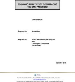 ECONOMIC IMPACT STUDY OF SURFACING THE SANI PASS ROAD