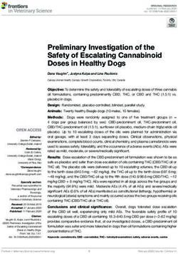 Preliminary Investigation of the Safety of Escalating Cannabinoid Doses in Healthy Dogs - Frontiers