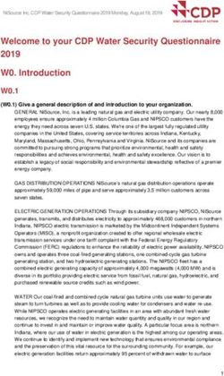 Welcome to your CDP Water Security Questionnaire 2019 W0.
