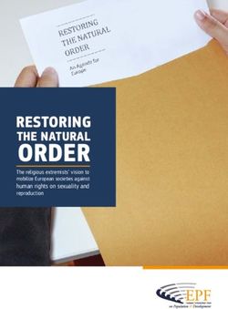 ORDER RESTORING THE NATURAL - The religious extremists' vision to mobilize European societies against - European Parliamentary Forum on Population ...