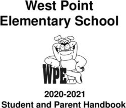 West Point Elementary School - 2020-2021 Student and Parent Handbook - Troup County School System