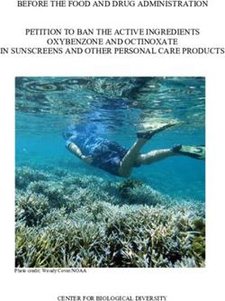 BEFORE THE FOOD AND DRUG ADMINISTRATION PETITION TO BAN THE ACTIVE INGREDIENTS OXYBENZONE AND OCTINOXATE IN SUNSCREENS AND OTHER PERSONAL CARE ...