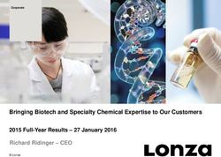 Bringing Biotech and Specialty Chemical Expertise to Our Customers 2015 Full-Year Results - 27 January 2016 Richard Ridinger - CEO