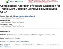 Combinatorial Approach of Feature Generation for Trac Event Detection using Social Media Data: CFGA