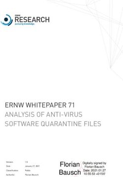 ERNW WHITEPAPER 71 ANALYSIS OF ANTI-VIRUS SOFTWARE QUARANTINE FILES - Version: Date: 1.0 January 27, 2021
