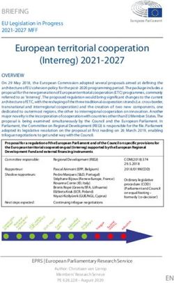 European territorial cooperation (Interreg) 2021-2027