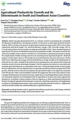 Agricultural Productivity Growth and Its Determinants in South and Southeast Asian Countries - MDPI
