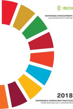2018 SUSTAINABLE DEVELOPMENT: EDUCATING WITH PURPOSE - SUSTAINABLE CAMPUS BEST PRACTICES FROM ISCN AND GULF UNIVERSITIES - Guni Network
