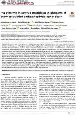 Hypothermia in newly born piglets: Mechanisms of thermoregulation and pathophysiology of death - Journal of Animal ...