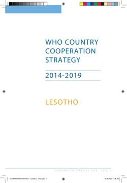 WHO COUNTRY COOPERATION STRATEGY - 2014-2019 LESOTHO - COOPERATION STRATEGY 2014 2019 - World Health ...