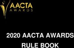 2020 AACTA AWARDS RULE BOOK - AWS