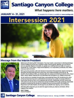 Intersession 2021 - Santiago Canyon College