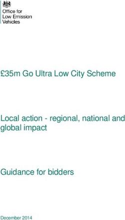 £35m Go Ultra Low City Scheme Local action - regional, national and global impact Guidance for bidders - December 2014