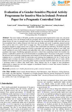 Evaluation of a Gender-Sensitive Physical Activity Programme for Inactive Men in Ireland: Protocol Paper for a Pragmatic Controlled Trial - NUI Galway