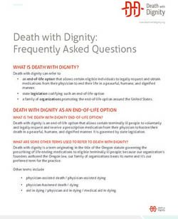 Death with Dignity: Frequently Asked Questions