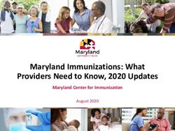 Maryland Immunizations: What Providers Need to Know, 2020 Updates - Maryland Center for Immunization