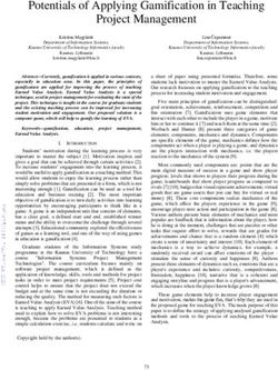 Potentials of Applying Gamification in Teaching Project Management