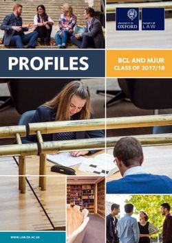 PROFILES BCL AND MJUR - CLASS OF 2017/18 - University of Oxford