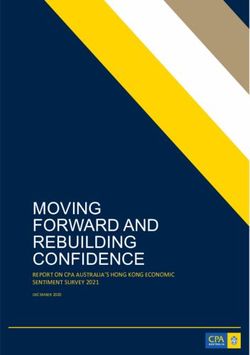 MOVING FORWARD AND REBUILDING CONFIDENCE - REPORT ON CPA AUSTRALIA'S HONG KONG ECONOMIC SENTIMENT SURVEY 2021