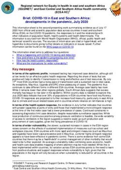 (ECSA HC)2 Brief: COVID-19 in East and Southern Africa: developments in the pandemic, July 2020