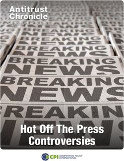 Hot Off The Press Controversies - Antitrust Chronicle WINTER 2015, VOLUME 1, NUMBER 1 - Competition Policy ...