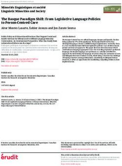 The Basque Paradigm Shift: From Legislative Language Policies to Person-Centred Care - Érudit