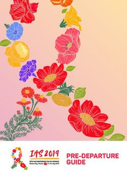 PROGRAMME PRE-DEPARTURE - IAS 2019