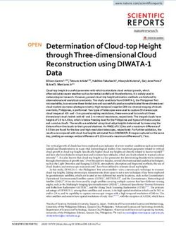 Determination of cloud-top Height through three-dimensional cloud Reconstruction using DIWATA-1 Data - Nature