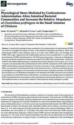 Physiological Stress Mediated by Corticosterone Administration Alters Intestinal Bacterial Communities and Increases the Relative Abundance of ...