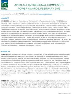 APPALACHIAN REGIONAL COMMISSION POWER AWARDS, FEBRUARY 2019 - Appalachian ...