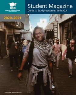 Student Magazine 2020-2021 - Adventist Colleges Abroad