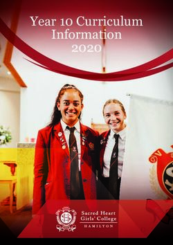 Year 10 Curriculum Information 2020