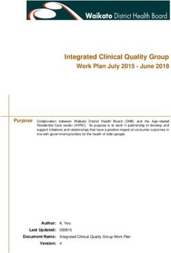 Integrated Clinical Quality Group Work Plan July 2015 - June 2018