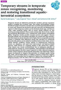 Temporary streams in temperate zones: recognizing, monitoring and restoring transitional aquatic-terrestrial ecosystems - Loughborough ...