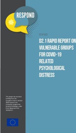 D2.1 RAPID REPORT ON VULNERABLE GROUPS FOR COVID-19 RELATED PSYCHOLOGICAL DISTRESS