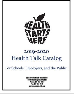 Health Talk Catalog 2019-2020 - For Schools, Employers, and the Public. Cass County Health Department