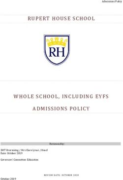 RUPERT HOUSE SCHOOL - WHOLE SCHOOL, INCLUDING EYFS ADMISSIONS POLICY