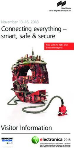 Connecting everything - smart, safe & secure - November 13-16, 2018 - Visitor Information - Electronica 2018