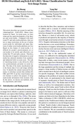 HUB@DravidianLangTech-EACL2021: Meme Classification for Tamil Text-Image Fusion