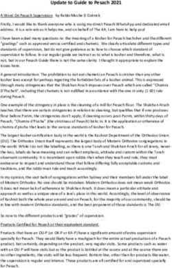 Update to Guide to Pesach 2021