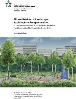 Micro-districts, a Landscape Micro-districts, a Landscape