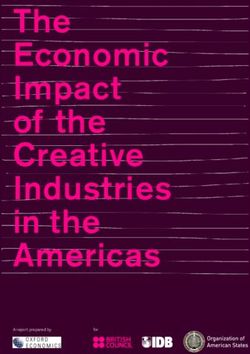 The Economic Impact of the Creative Industries in the Americas