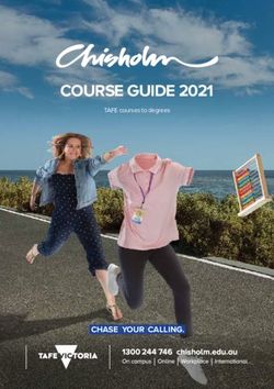 COURSE GUIDE 2021 - CHASE YOUR CALLING - TAFE courses to degrees - Chisholm